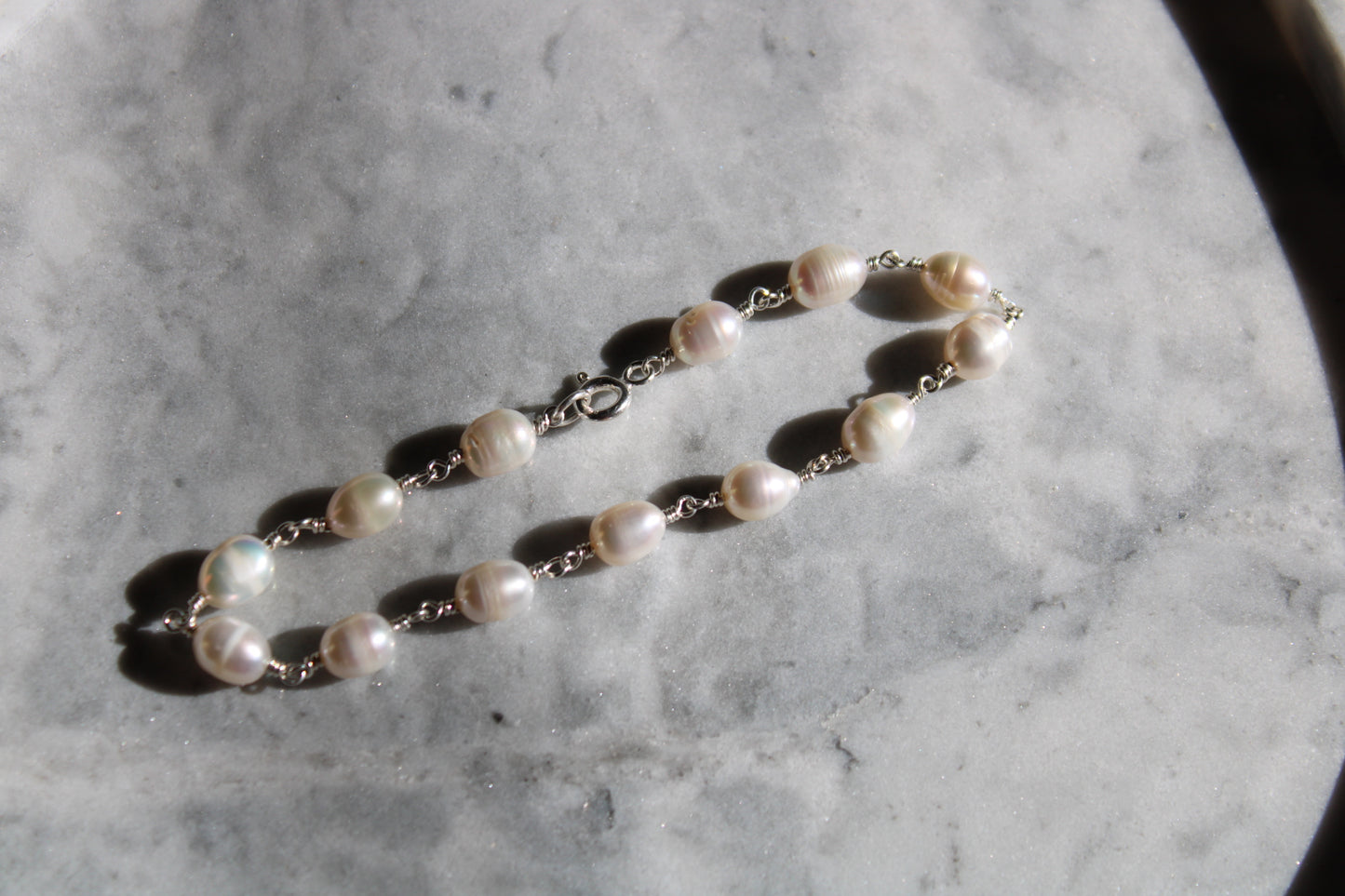 Wrapped Pearl Bracelet