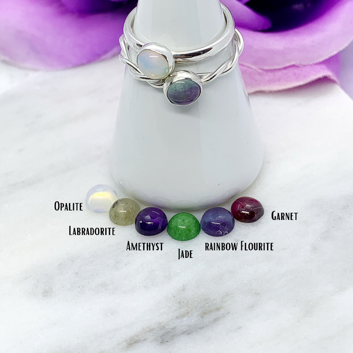 Gemstone Stacking Ring